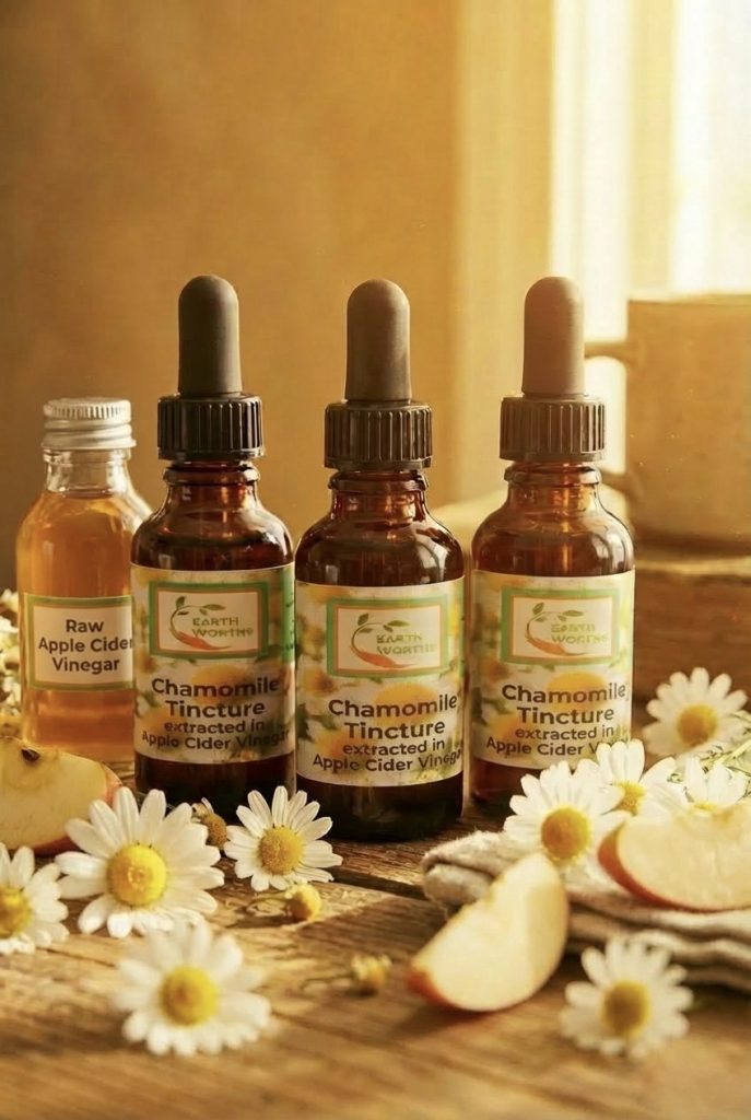 Chamomile tincture extracted in apple cider vinegar 30ml
